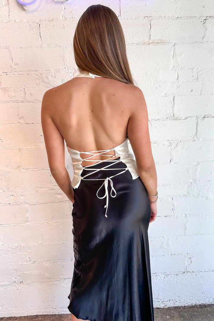 Kaia Top, Satin Top, Satin Skirt, Dallas Boutique, Boutique Shopping, Fall Outfits, Midi Skirts