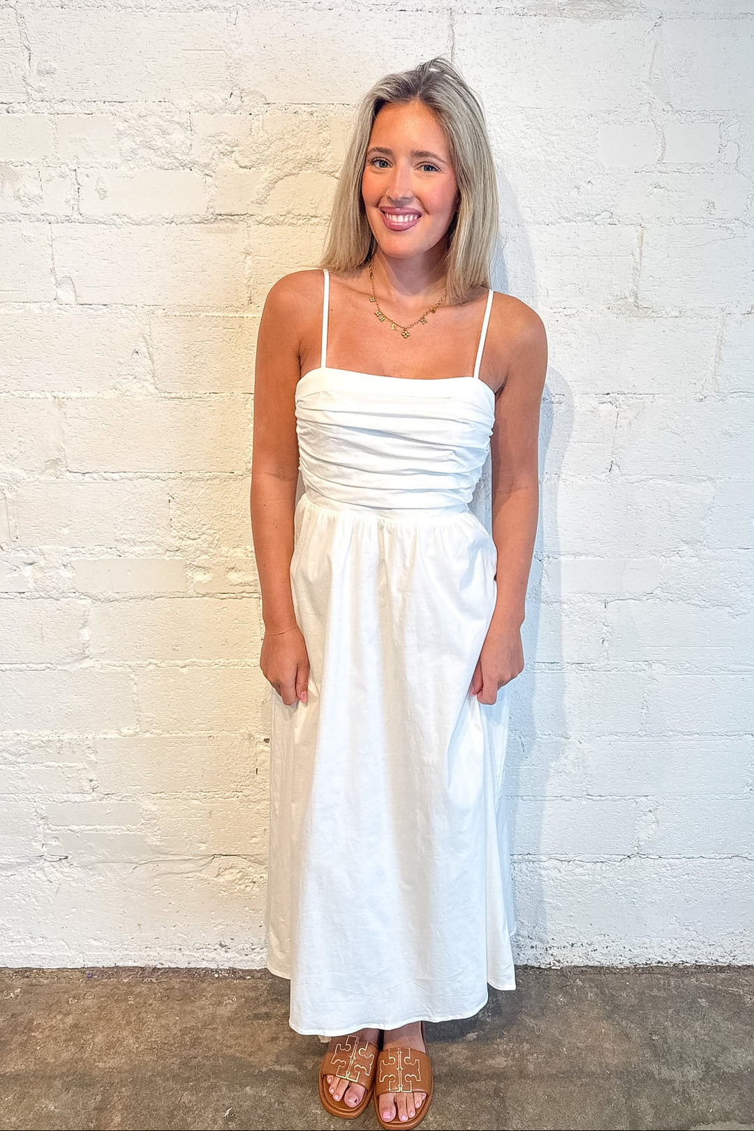 Maxi Dress Graduation Dresses Boutique White Tiered Eyelet Midi Graduation Dress With Buttons White XSmall Maxi Dress Graduation Dresses Boutique White Tiered Eyelet Midi Graduation Dress With Buttons White XSmall