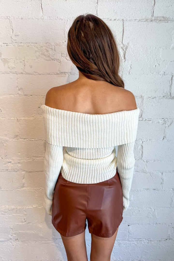 Lola Off the Shoulder Sweater, Off the Shoulder Sweater, Sweater, Fall and Winter Styles, Tops, Going Out Tops, Adeline Boutique, Dallas Boutique