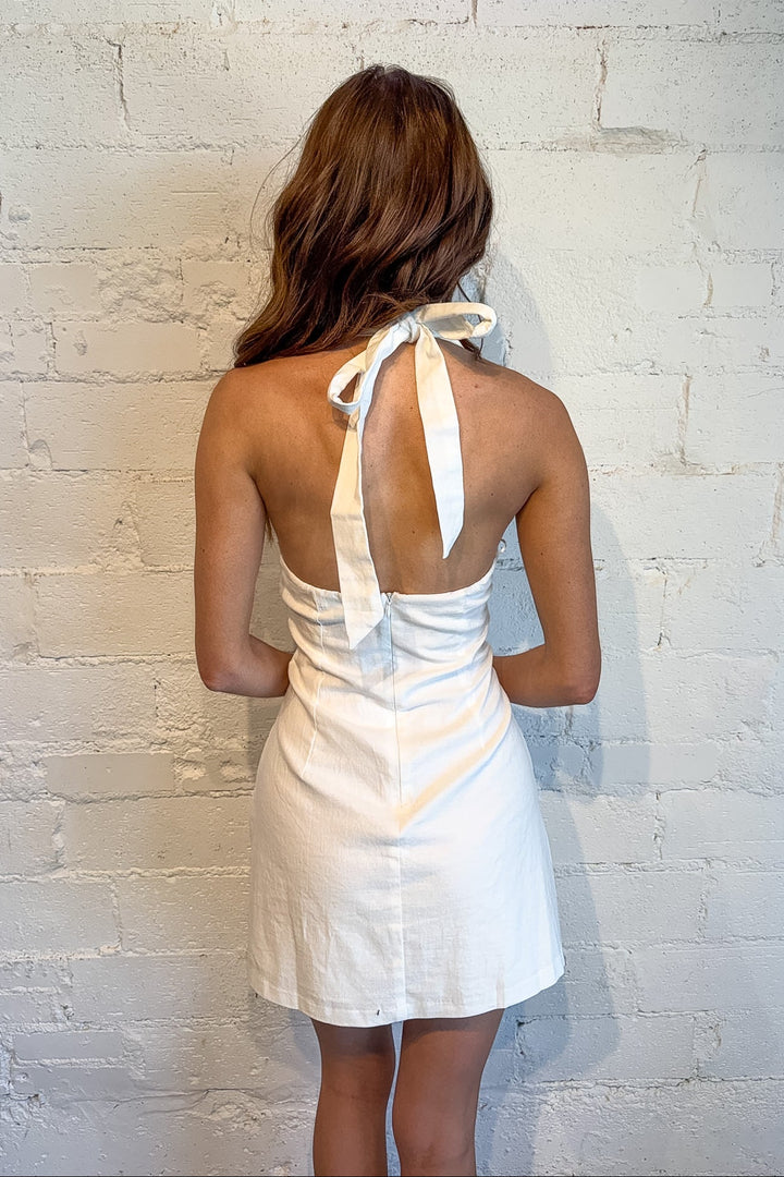 Lyla Dress, White Dress, Bridal Dress, Graduation Dress, Spring and Summer Styles, Going Out Dress, Mini Dress, Adeline Boutique, Dallas Boutique, Women's Boutique