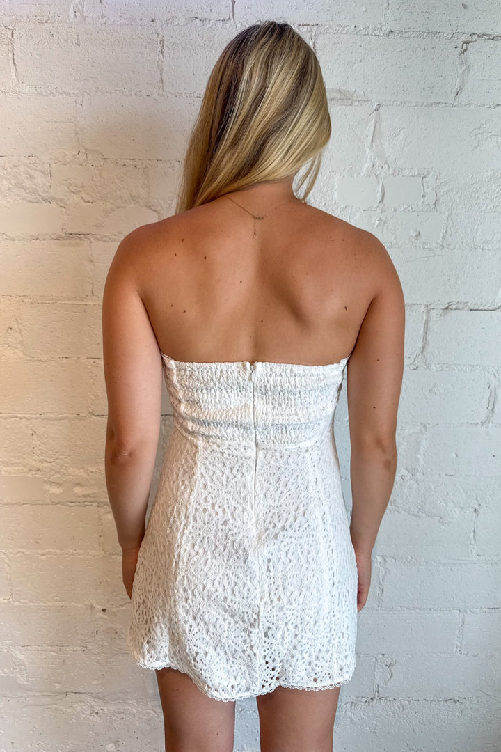 Skylight Mini Dress, Strapless Dress, Adeline Boutique, Dallas Boutique, Rush Dresses, Wedding Guest Dress, Summer Styles