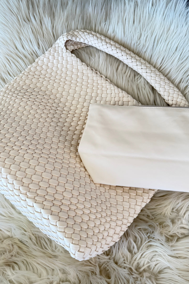 Weave Shoulder Bag with Medium Pouch, Bag, Summer Bags, Accessories, Purse, Adeline Boutique, Dallas Boutique