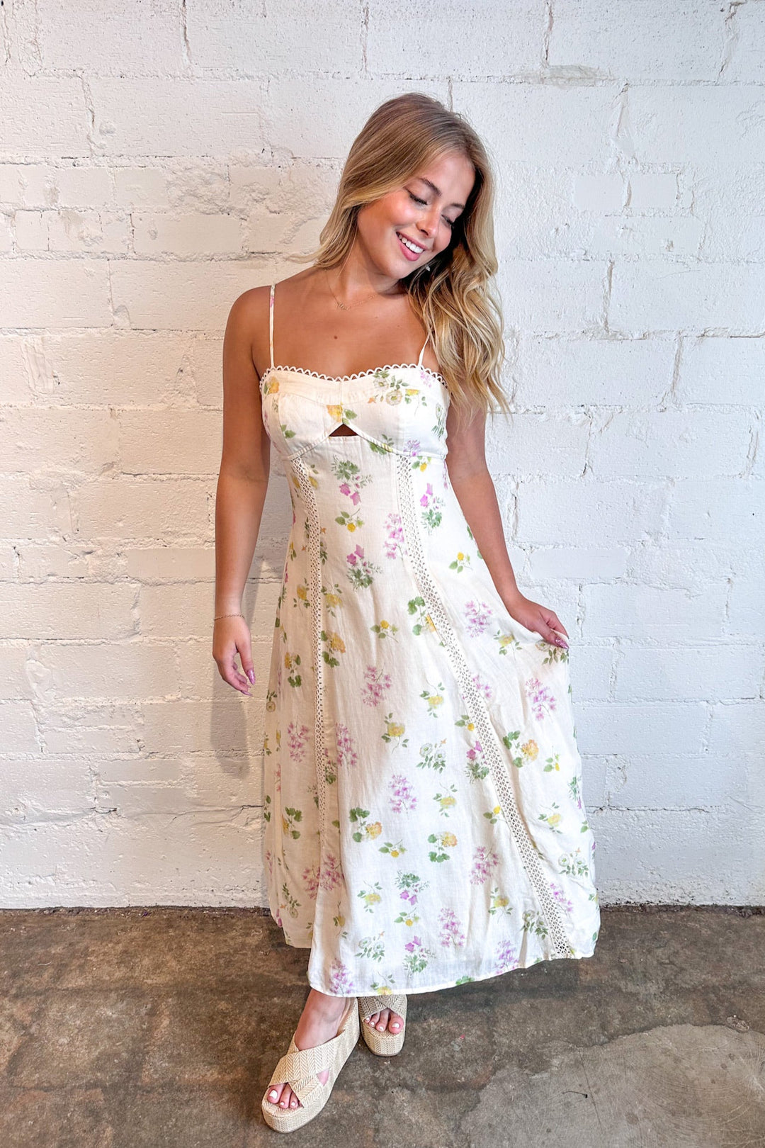 Wild Bloom Midi Dress, Maxi Dress, Adeline Boutique, Boutique Dresses, Dallas Boutique, Summer Dresses