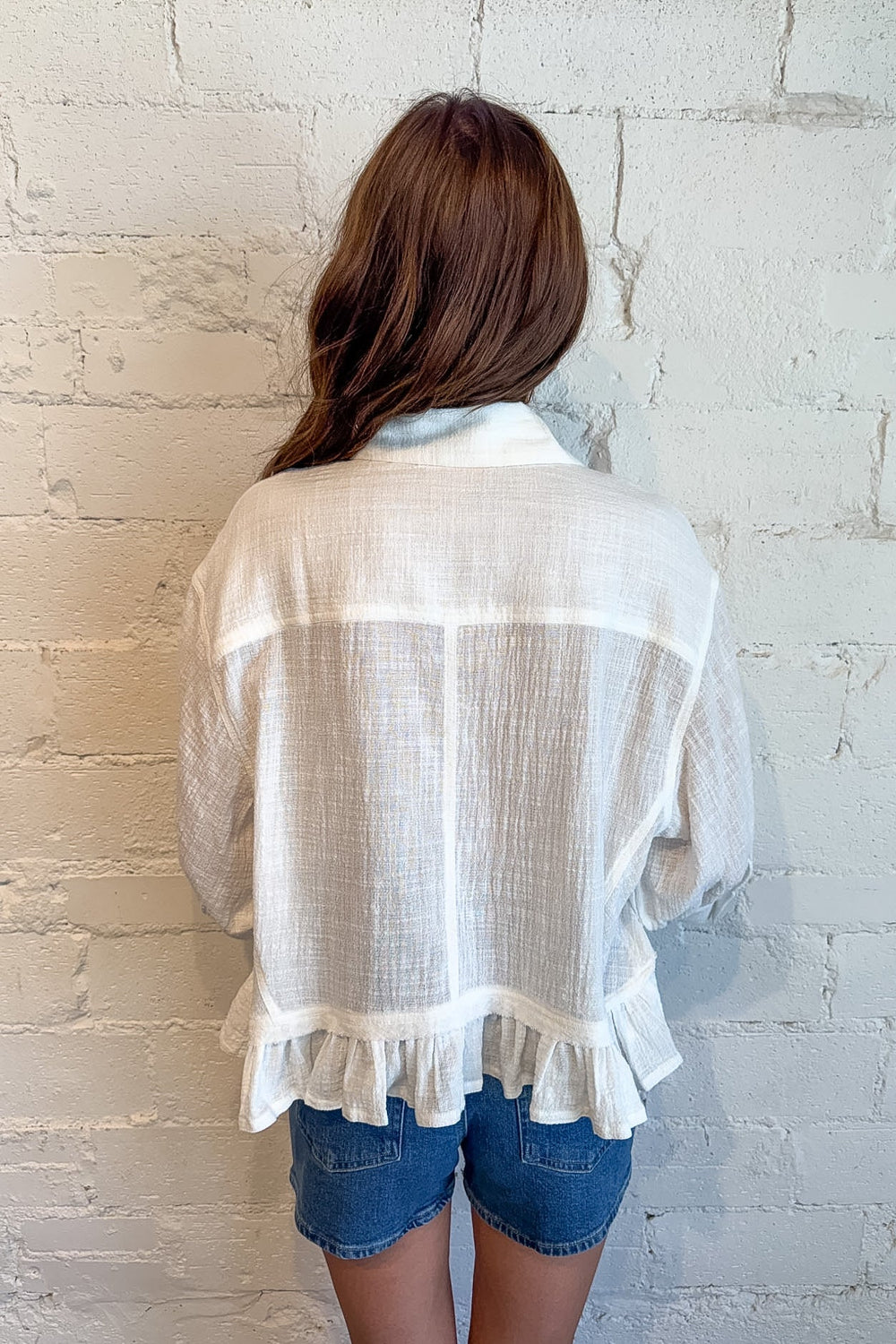 Winnie Top, White Linen Top, Tops, Spring and Summer Tops, Vacation Tops, Adeline Boutique, Dallas Boutique