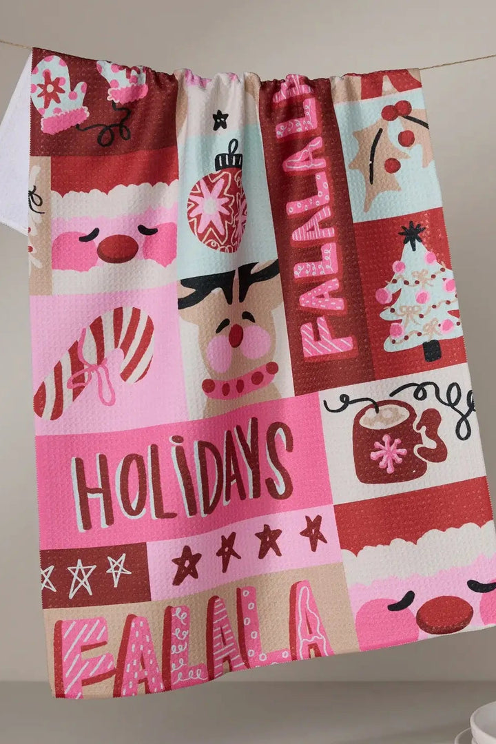 Holiday Geometry Tea Towels, Towels,Accessories, Adeline Boutique, Dallas Boutique