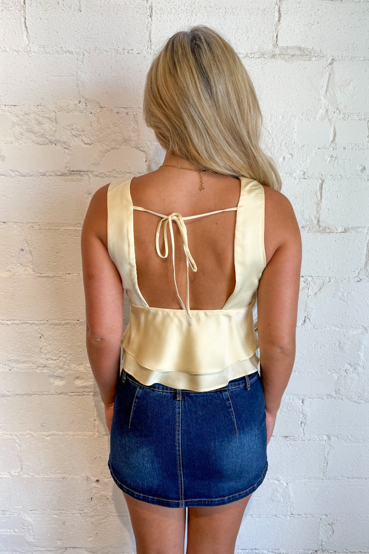 Silky, Satin Top, Going Out Top, Tops, Adeline Boutique, Dallas Boutique, Boutique Clothing