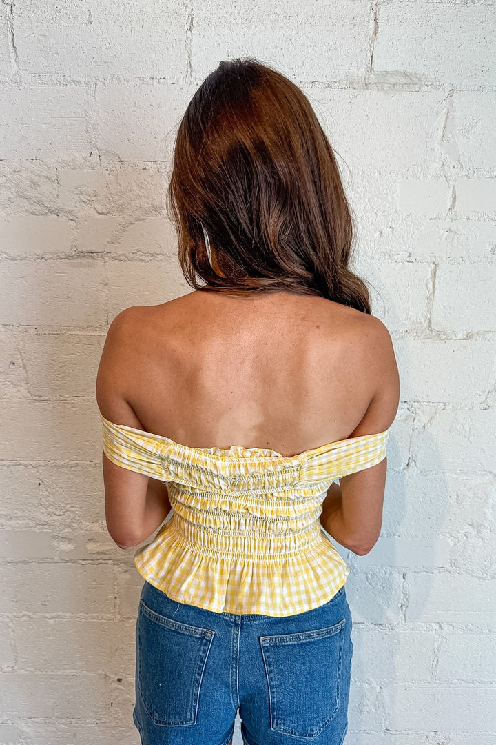 Summer Date Top, Gingham Top, Summer Tops, Strapless Top, Adeline Boutique, Dallas Boutique, Spring and Summer Styles