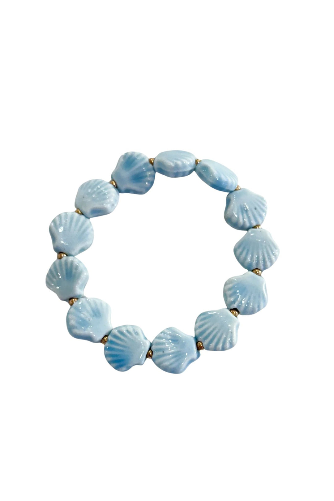 blue seashell bracelet 