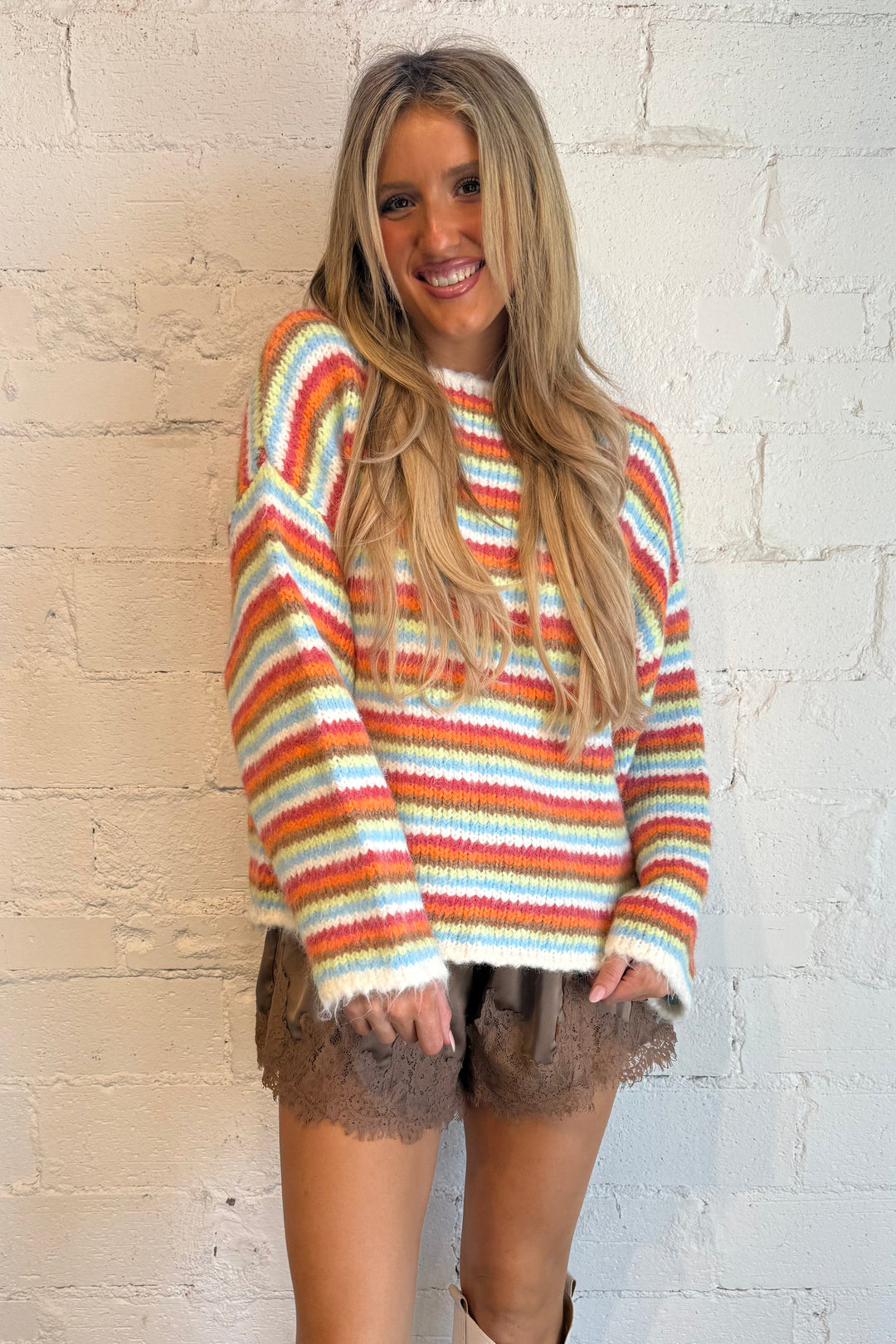 sweater, multi color sweater, fall sweater, fall bright sweater, cute fall sweater, bright colored fall sweater