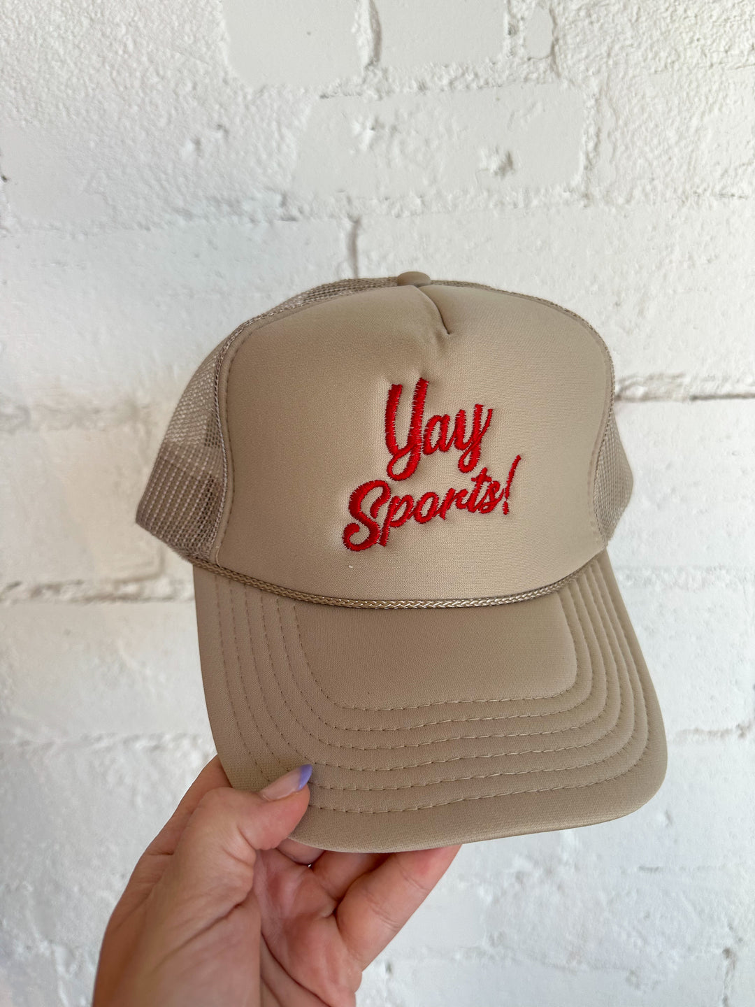 Yay Sports Trucker Hat, Hat, hatsbymadi, Adeline, dallas boutique, dallas texas, texas boutique, women's boutique dallas, adeline boutique, dallas boutique, trendy boutique, affordable boutique