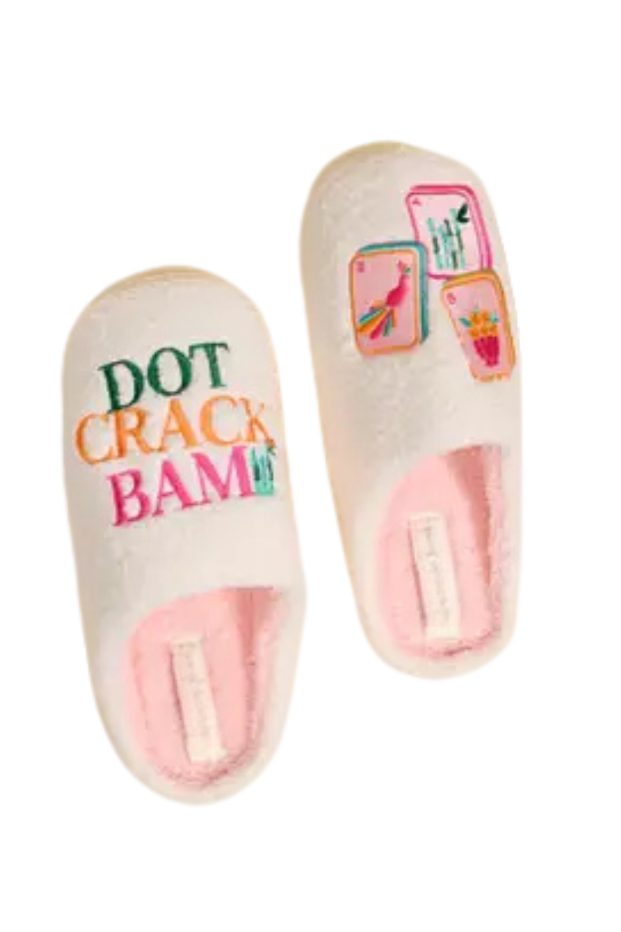 mahjong house slippers, mahjong slippers, dot crack bam slippers 