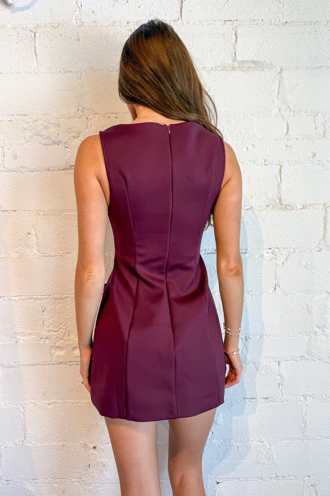 amanda uprichard dress, amanda uprichard, maroon dress, cocktail dress, dallas boutique 