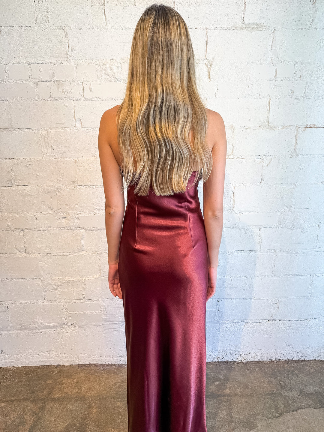 Satin maxi dress, crimson maxi dress, wine maxi dress, red maxi dress, ruby maxi dress, cocktail dress 