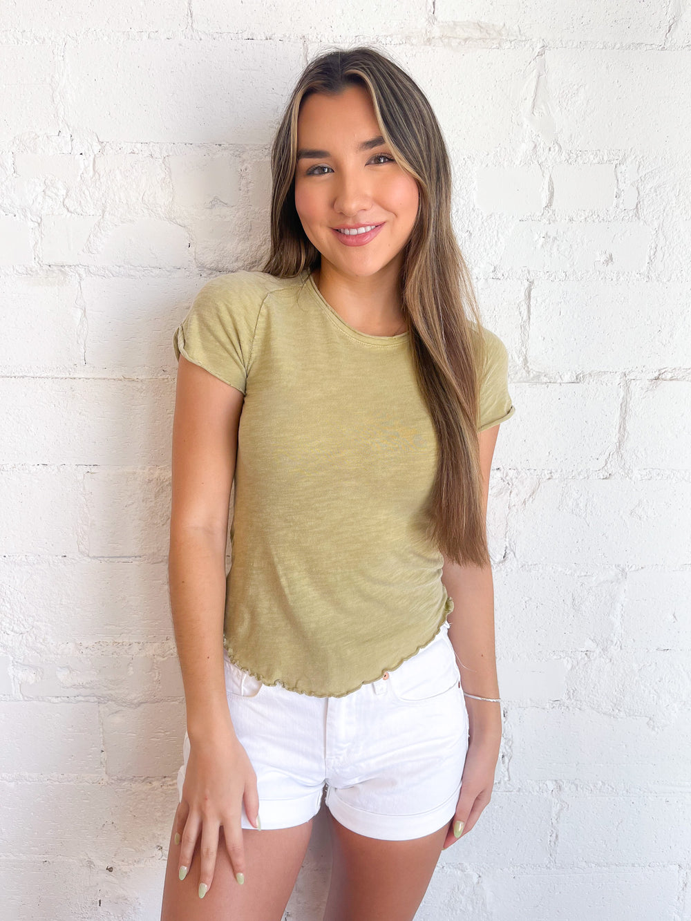 Free People Palm Leaf Be My Baby Tee, Tops, Free People, Adeline, dallas boutique, dallas texas, texas boutique, women's boutique dallas, adeline boutique, dallas boutique, trendy boutique, affordable boutique